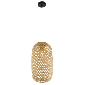 Hängeleuchte, Bambus-Geflecht, natur, 22 cm, MIRENA