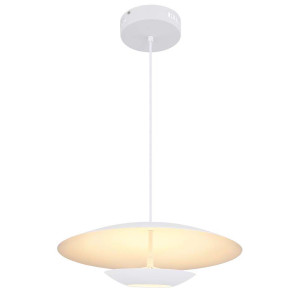 LED Hängeleuchte, Metall, Weiß, Matt, pendelnd, H 120 cm