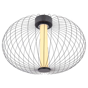 LED Deckenleuchte, Schwarz, Metall, Kugel Design, 50 cm