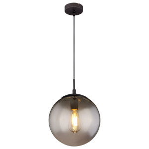 Hängelampe, Glas, rauch-farben, 25 cm, BLAMA