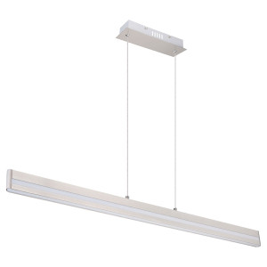 LED Hängeleuchte, DIMMER, silber weiß, H 120 cm