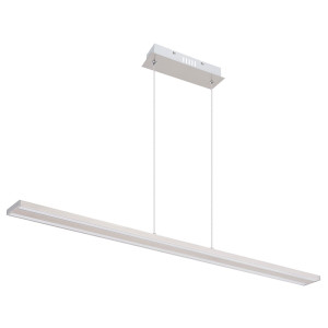 LED Hängeleuchte, DIMMER, silber weiß, H 120 cm