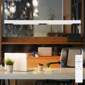 LED Hängeleuchte, Glas, dimmbar, Fernbedienung, Farbwechsler