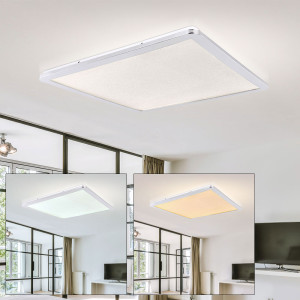 LED Deckenleuchte, Kristalle, CCT, 60x60 cm