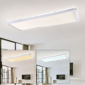 LED Deckenleuchte, Kristalle, CCT, Länge 80 cm