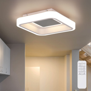 LED Deckenleuchte PESARO, weiß, Nachtlicht, quadratisch, CCT