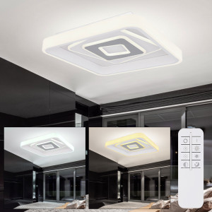 LED Deckenleuchte PESARO, 55 Watt, Nachtlicht, Acryl, weiß