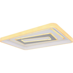 LED Deckenleuchte, Weiß, Metall, Dimmbar, Fernbedienung