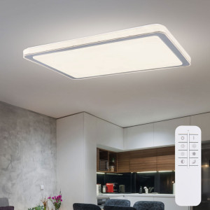 LED Deckenlampe, Timer, Dimmbar, Fernbedienung, grau