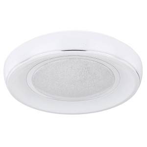 LED Deckenleuchte, Kristalle, Chrom,  Fernbedienung