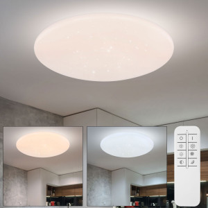 LED Deckenleuchte, Sternenhimmel, weiß, CCT, D 58 cm