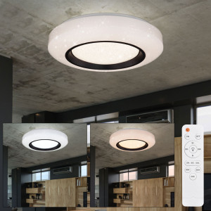 LED Deckenlampe, Sternen-Effekt, Nachtlicht, Fernbedienung
