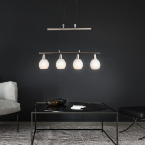 Hängelampe, silber, Höhenverstellbar, Höhe 160 cm