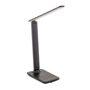 LED Tischleuchte, schwarz, Dimmbar, LCD-Anzeige, H 56,5 cm