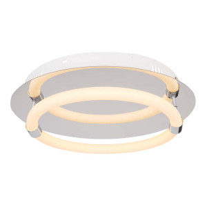 LED Deckenlampe, Weiß, 2-flammig, Ring-Design