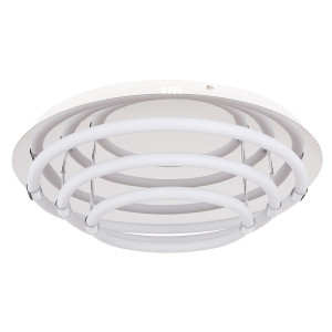 LED Deckenlampe, Ring-Design, 6-flammig, Weiß