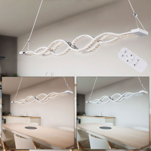 LED Hängeleuchte, Glaskristalle, Fernbedienung, dimmbar