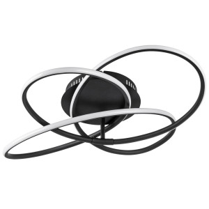 LED Deckenleuchte, schwarz-matt, 60 cm