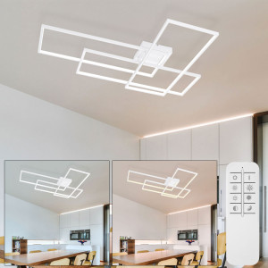 LED Deckenleuchte, Fernbedienung, dimmbar, L 80 cm, 117 cm