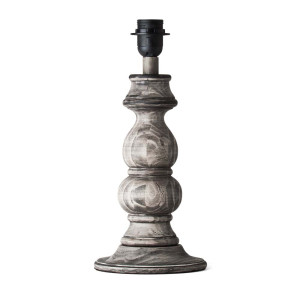 Tischlampe, grau, Schalter, Säulen-Design, H 39,5 cm
