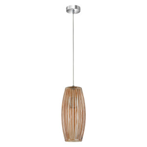 RGB LED Pendelleuchte, Glas, amber, gold, 14 cm