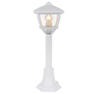 LED Sockelleuchte, Alu, weiß matt, H 50 cm, NOLLO