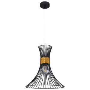 LED Hängeleuchte, Metallstäbe, schwarz, H 120 cm, PURRA