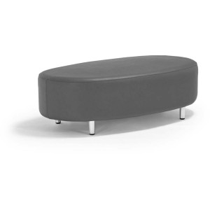 Hocker, Aluminium, anthrazit, Polyester, schwarz, Höhe 40 cm