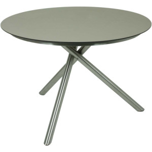 Garten-Tisch, Edelstahl, hellgrau, Ø110cm, NOVA