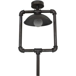 LED Solarleuchte, Antik-Schwarz, Höhe 158 cm