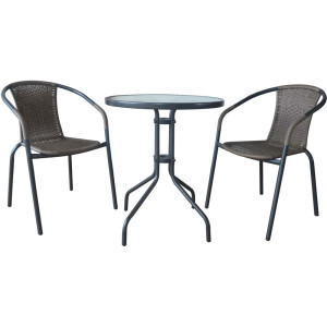 Balkon-Set, mit Glasplatte, Harms LIDA
