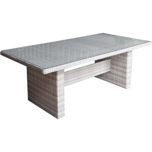 Glastisch, ALU, Rattan, Harms 970367 DIJON