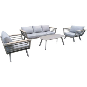Lounge-Gruppe ELIA, 4-teilig, 3-Sitzer Sofa, 2 Sessel, Tisch