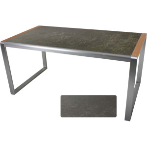 Edelstahl-Tisch, Glas, Harms 305392