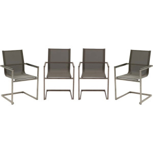 4er Set, Freischwinger, taupe, Harms SOPHIA
