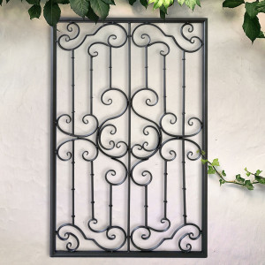 Wanddekor, Rankhilfe, Gunmetal, schwarz, H 90 cm