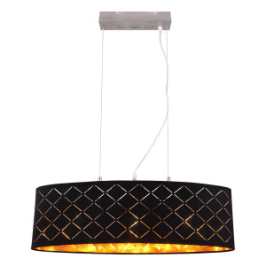 RGB LED Hängeleuchte, Stoff, Lautsprecher, Bluetooth, H 140 cm, CLARKE