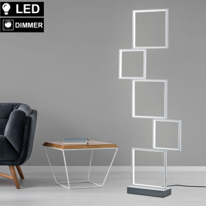 LED Stehleuchte, dimmer, Alu gebürstet