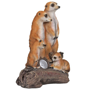 LED Solarleuchte, Erdmännchen, bunt, Höhe 27 cm