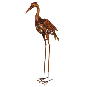Gartenfigur, Kranich, hellbraun, H 76 cm