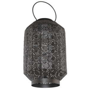 LED Solar Hängeleuchte in antik silber, H 31,5 cm
