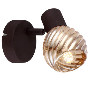 RGB LED Glas Wandstrahler, rostfarben, amber, verstellbar