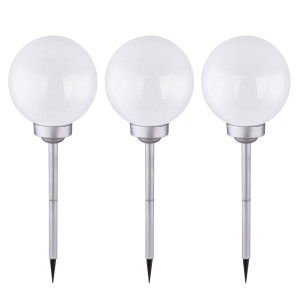 3er Set LED Solar Steckleuchten, Feuereffekt, 20 cm