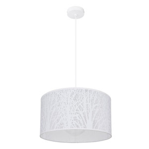 RGB LED Hängeleuchte, Baum-Dekor, weiß, 38 cm, PINNI