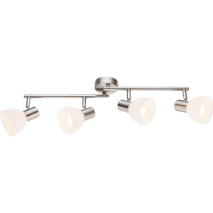 RGB LED Deckenleuchte, Glasspots verstellbar, L 60 cm,