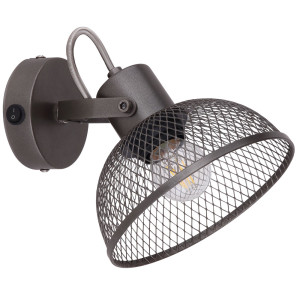 RGB LED Wandlampe, Chrom dunkel, Spot beweglich, H 13,8 cm