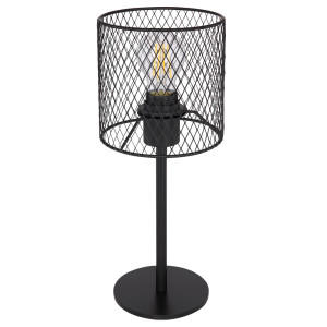 LED Tischleuchte, Metallgeflecht, schwarz, Höhe 35 cm, DOPS