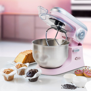 Küchenmaschine, 10 Geschwindigkeiten, pink, Pulsfunktion