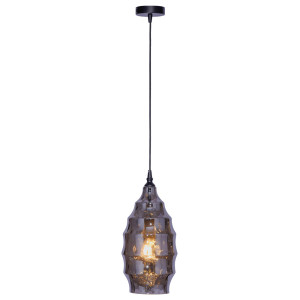 LED Pendelleuchte, Glas rauchfarben H 120 cm, SCARLETT