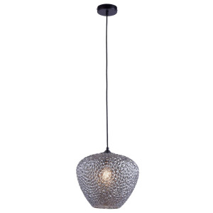 RGB LED Pendelleuchte, Glas rauchfarben, Höhe 120 cm